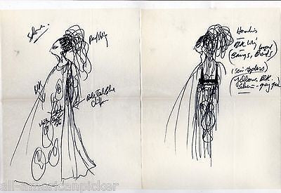 JESUS CHRIST SALOME HEROD ORIGINAL HAL GEORGE THEATRE COSTUME DESIGN SKETCHES - K-townConsignments