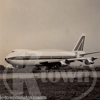 ALITALIA ITALIAN AIRLINES VINTAGE AVIATION ADVERTISING RUNWAY PROMO PHOTO - K-townConsignments