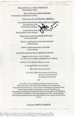 JOHN GARDNER THEATRE STAGE ACTOR AUTOGRAPH SIGNED THEATRE PLAYBILL PAGE - K-townConsignments