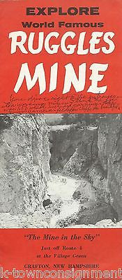 WORLD FAMOUS RUGGLES MINE VINTAGE GRAPHIC SOUVENIR TRAVEL ADVERTISING BROCHURE - K-townConsignments