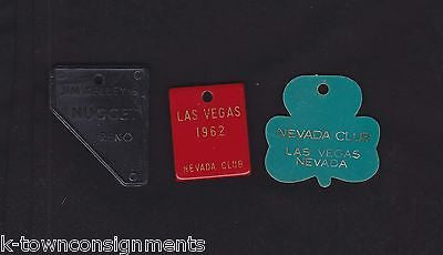 LAS VEGAS NEVADA CLUB & JIM KELLEY'S NUGGET VINTAGE CASINO GAMBLING KEY CHAINS - K-townConsignments