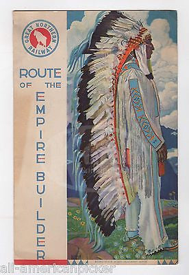 BLACKFEET INDIAN CHIEF WINOLD REISS COVER ART GREAT NORTHERN RAILWAY DINNER MENU - K-townConsignments