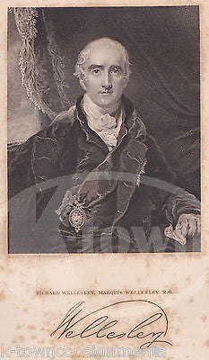 MARQUIS RICHARD WELLESLEY EUROPEAN ROYALTY ANTIQUE GRAPHIC ENGRAVING PRINT - K-townConsignments