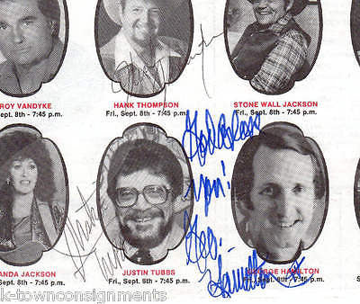 GEORGE HAMILTON HANK THOMPSON KITTY WELLS & 9 OTHER COUNTRY MUSIC AUTOGRAPHS - K-townConsignments