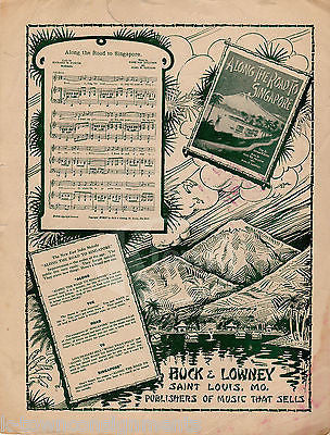 SNOWBIRD NATIVE AMERICAN INDIAN GRAPHICS ANTIQUE SAMPLE COPY SHEET MUSIC 1916 - K-townConsignments