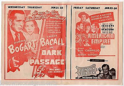 LARRY PARKS ELLEN DREW THE SWORDSMAN ACTORS ORIGINAL MOVIE PROMO POSTER FLYER - K-townConsignments