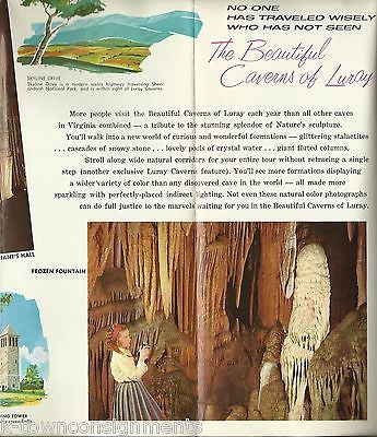 THE CAVERNS OF LURAY VINTAGE GRAPHIC SOUVENIR TRAVEL ADVERTISING BROCHURE - K-townConsignments