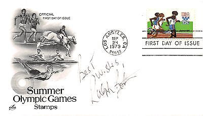 RALPH BOSTON WORLD RECORD LONG JUMP ORIGINAL AUTOGRAH SIGNED POSTAL MAIL COVER - K-townConsignments