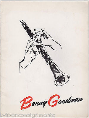 BENNY GOODMAN BIG BAND MUSIC VINTAGE AUTOGRAPH SIGNED SOUVENIR PROGRAM BOOK - K-townConsignments