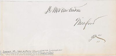 DANIEL VAN AUKEN PENNSYLVANIA LAWYER & CONGRESSMAN AUTOGRAPH SIGNATURE - K-townConsignments