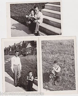 FATHER & SON & DISNEY PINOCCHIO DOLL CLASSIC AMERICANA VINTAGE SNAPSHOT PHOTOS - K-townConsignments