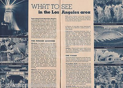 SOUTHERN CALIFORNIA LOS ANGELES HOLLYWOOD ANTIQUE GRAPHIC ADVERTISING GUIDE BOOK - K-townConsignments