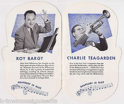 PAUL WHITEMAN CHARLIE TEAGARDEN BIG BAND MUSIC CHESTERFIELD CIGARETTES PROGRAM - K-townConsignments