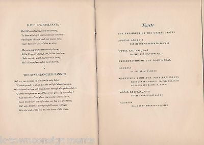 DR WILLIAM KEEN BRAIN SURGEON CHARLES SCHWAB PA NY POLITICAL DINNER PROGRAM 1928 - K-townConsignments