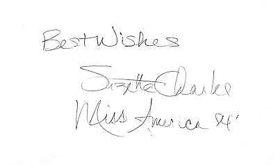 SUZETTE CHARLES MISS AMERICA PAGEANT 1984 ORIGINAL AUTOGRAPH SIGNATURE - K-townConsignments