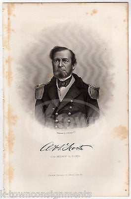 ANDREW FOOTE CIVIL WAR GENERAL ANTIQUE GRAPHIC ENGRAVING PRINT 1863 - K-townConsignments