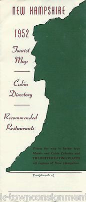 NEW HAMPSHIRE 1952 VINTAGE GRAPHIC SOUVENIR TRAVEL ADVERTISING BROCHURE - K-townConsignments