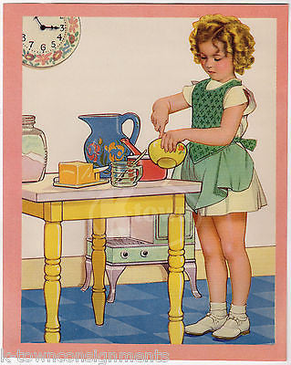 SHIRLEY TEMPLE CUTE KITCHEN COOKING APRON ANTIQUE GRAPHIC ILLUSTRATION PRINT - K-townConsignments