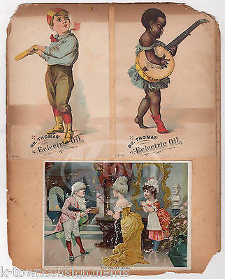 DR. THOMAS' ECLECTRIC OIL QUACK MEDICINE BASEBALL BLACK AMERICANA TRADE CARDS - K-townConsignments