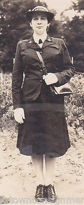 WAVES NAVY WOMAN YOUNG LADY IN UNIFORM VINTAGE PATRIOTIC SNAPSHOT PHOTOGRAPH - K-townConsignments