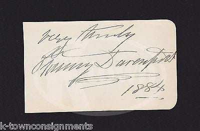 FANNY DAVENPORT BOSTON THEATRE STAGE ACTRESS ANTIQUE AUTOGRAPH SIGNATURE 1884 - K-townConsignments