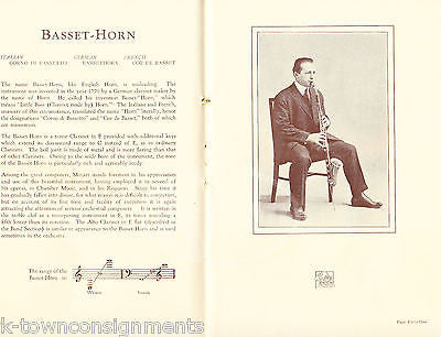 INSTRUMENTS OF MODERN SYMPHONY ORCHESTRA & BAND ANTIQUE MUSICIANS GUIDE BOOK '30 - K-townConsignments