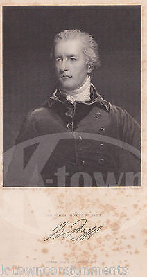 WILLIAM PITT ENGLISH PRIME MINISTER OF BRITAIN ANTIQUE GRAPHIC ENGRAVING PRINT - K-townConsignments
