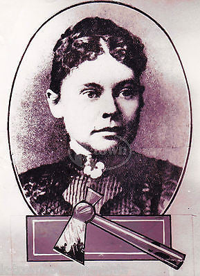 LIZZIE BORDEN FALL RIVER MA AXE MURDERS ANTIQUE GRAPHIC ART NEWS PRESS PHOTO - K-townConsignments