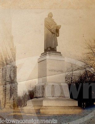MARTIN LUTHER GERMAN PROTESTANT CHURCH REFORMER MONUMENT ANTIQUE SNAPSHOT PHOTO - K-townConsignments