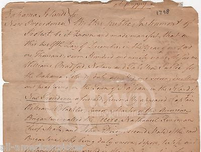 MARITIME LAW BRITISH CAPTURE AMERICAN SHIP CICERO IN PEACETIME SIGNED DOCUMENT - K-townConsignments