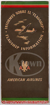 AMERICAN AIRLINES VINTAGE GRAPHIC ADVERTISING FLAGSHIP FLIGHT PACKET & FLYERS - K-townConsignments