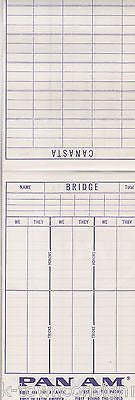 PAN AMERICAN AIRWAYS VINTAGE GRAPHIC ADVERTISING BRIDGE CANASTA SCORE CARD PAD - K-townConsignments