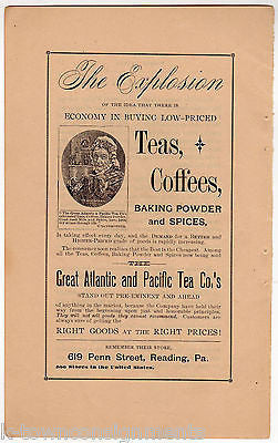 Great Atlantic & Pacific Tea & Coffees Reading PA Antique Advertising Print - K-townConsignments