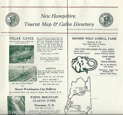 NEW HAMPSHIRE 1952 VINTAGE GRAPHIC SOUVENIR TRAVEL ADVERTISING BROCHURE - K-townConsignments