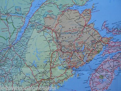 CANDADA & NORTHERN UNITED STATES VINTAGE GRAPHIC ILLUSTRATED LARGE FOLD-OUT MAP - K-townConsignments