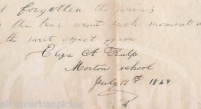 HEAVENLY REST & ON PARTING WILLIAM TAPPAN ANTIQUE POETRY DOCUMENT AMERICANA 1849 - K-townConsignments