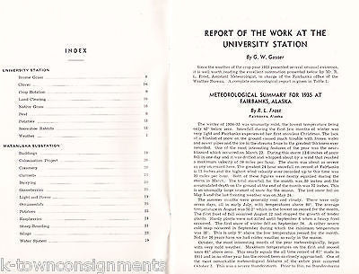 UNIVERSITY OF ALASKA AGRICULTURAL EXPERIMENT STATION PROGRESS REPORT 1935 - K-townConsignments