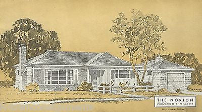 NORTON ARCHITECTURAL HOME DESIGN VINTAGE GRAPHIC ADVERTISING SALES PRINT - K-townConsignments