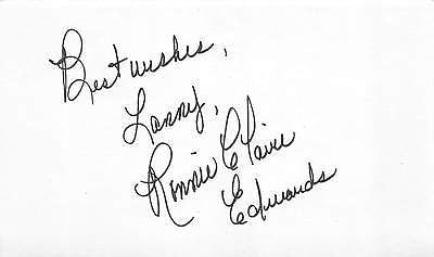 RONNIE CLAIRE EDWARDS THE WALTONS TV SHOW ACTRESS ORIGINAL AUTOGRAPH SIGNATURE - K-townConsignments