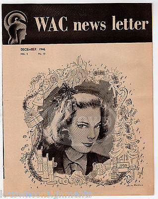 WAC NEWSLETTER VINTAGE WWII WOMEN IN THE MILITARY GRAPHIC ILLUSTRATED NEWS 1946 - K-townConsignments