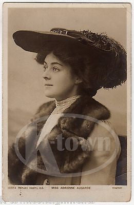 ADRIENNE AUGARDE EARLY STAGE ACTRESS VINTAGE USED REAL PHOTO POSTCARD RPPC - K-townConsignments
