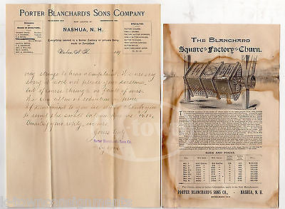 PORTER BLANCHARD BUTTER CHURCH MACHINES ANTIQUE GRAPHIC ADVERTISING MAILING - K-townConsignments