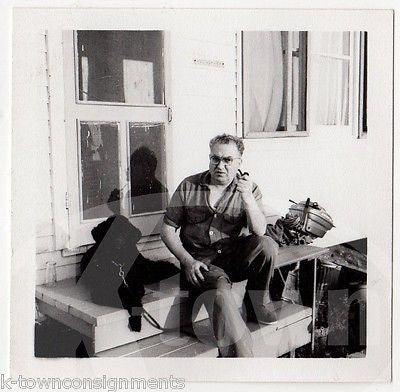 HUGE BLACK POODLE DOG & LOVING PARENTS VINTAGE AMERICANA SNAPSHOT PHOTOS LOT - K-townConsignments