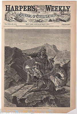 SOUTHERN CALIFORNIA MODOC INDIANS STRONGHOLD ANTIQUE ENGRAVING ART PRINT 1873 - K-townConsignments