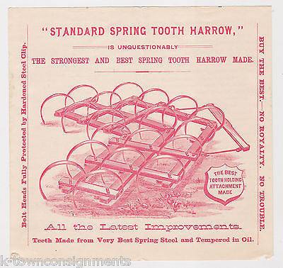 TAYLOR & HENRY FARMING PLOWS KALAMAZOO MICHIGAN ANTIQUE GRAPHIC ADVERTISING 1891 - K-townConsignments