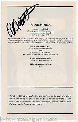 PETER ANASTOS GO FOR BAROCCO STAGE ACTOR AUTOGRAPH SIGNED THEATRE PLAYBILL PAGE - K-townConsignments