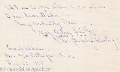MAY RILEY SMITH EARLY AMERICAN AUTHOR POET ANTIQUE AUTOGRAPH SIGNED LETTER 1888 - K-townConsignments