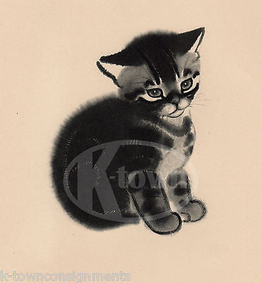 MITTENS THE CUTE LITTLE KITTY CAT VINTAGE POSTER PRINT BY CLARE TURLAY NEWBERRY - K-townConsignments