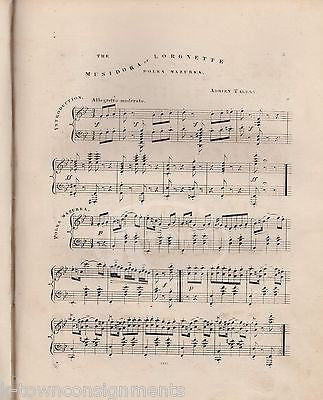 THE MUSIDORA POLKA MAZURKA COMPOSED BY ADRIEN TALEXY ANTIQUE PIANO SHEET MUSIC - K-townConsignments