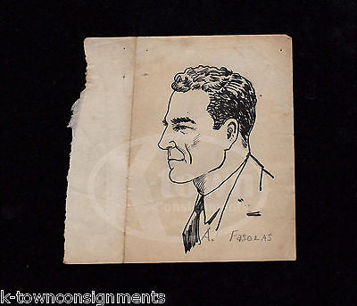 PENNSYLVANIA RAILROAD EMPLOYEE A. FASOLAS WWII PROPAGANDA ARTIST SIGNED SKETCH - K-townConsignments